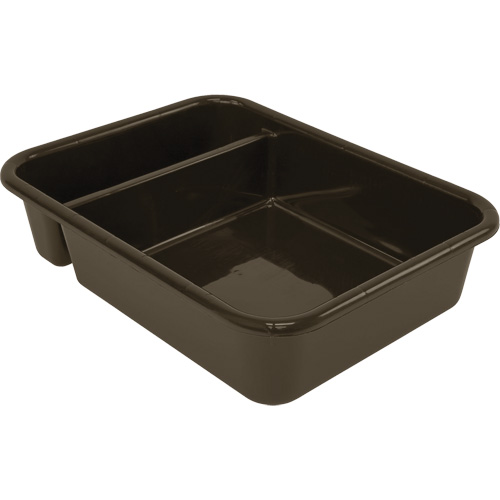 All-Purpose Compartmentalized Storage Tub, 5" H x 15" D x 20" L, Plastic, Brown Pronet Distribution
