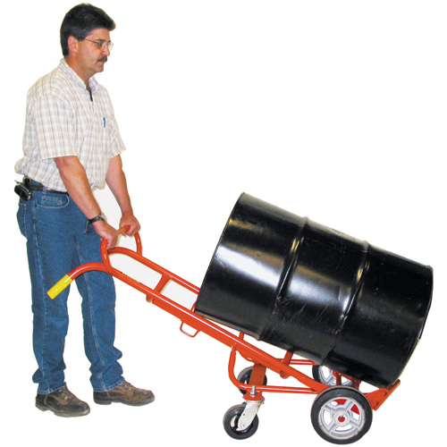 Diable &agrave; Barils Ergonomique A/Roulettes Pivotantes, Fabriqu&eacute; en Acier, 55 - 85 gal. US (45 - 70 gal. imp.) Pronet Distribution