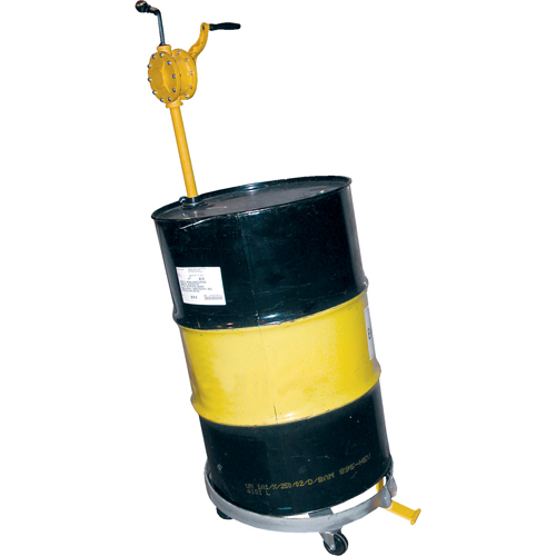Chariots &agrave; inclinaison pour baril, Acier, Capacit&eacute;e 900 lb, Diam&egrave;tre 23-1/2", Roue en Caoutchouc rigide Pronet Distribution