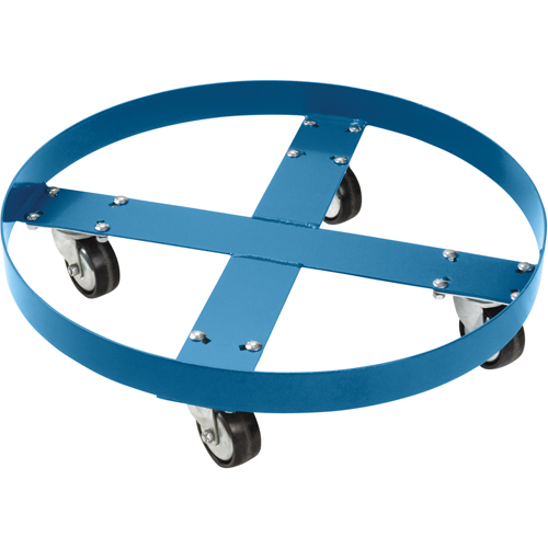 Chariot pour baril, Acier, Capacit&eacute;e 750 lb, Diam&egrave;tre 24", Roue en Polyol&eacute;fine Pronet Distribution