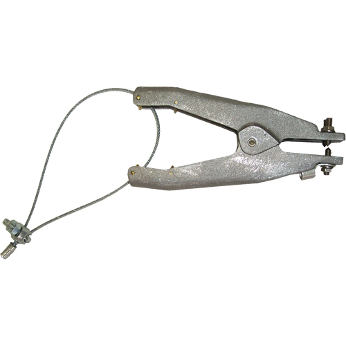 Static Grounding Clamp (GAT Series), Cast Aluminum Body Material, Stainless Steel Cup Point Material, 1 Isolated Point Configuration, 1-1/4" Max. Opening Pronet Distribution