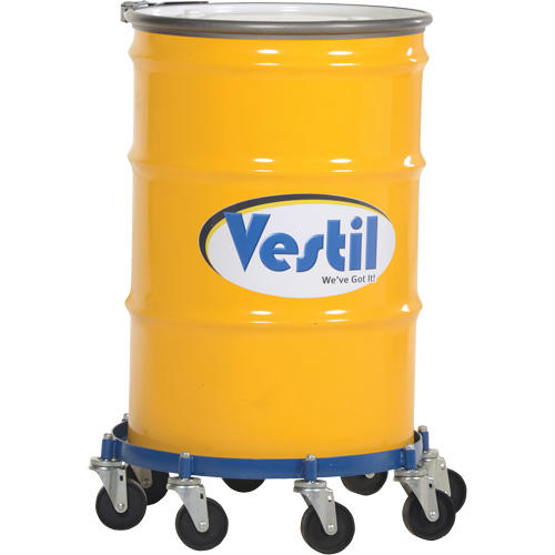Chariot pour baril octogonal, Acier, Capacit&eacute;e 2000 lb, Diam&egrave;tre 27-1/16", Roue en Fonte Pronet Distribution