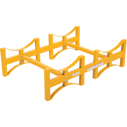 Porte-barils empilable en acier, 2 barils, Capacit&eacute; de 1600 lb, 45-1/2" la x 29-7/8" p x 12-3/4" h Pronet Distribution