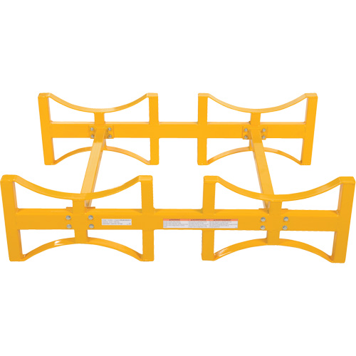 Porte-barils empilable en acier, 2 barils, Capacit&eacute; de 1600 lb, 45-1/2" la x 29-7/8" p x 12-3/4" h Pronet Distribution