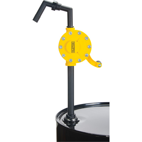 Pompe rotative pour baril, Polypropyl&egrave;ne, Pour capacit&eacute; 15 - 55 gal. US, 8 oz/course Pronet Distribution