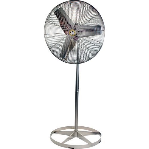Ventilateurs &agrave; circulation d'air en acier inoxydable, lavables &agrave; grande eau pour service alimentaire, Industriel, 1 Vitesses, Diam&egrave;tre de 24" Pronet Distribution