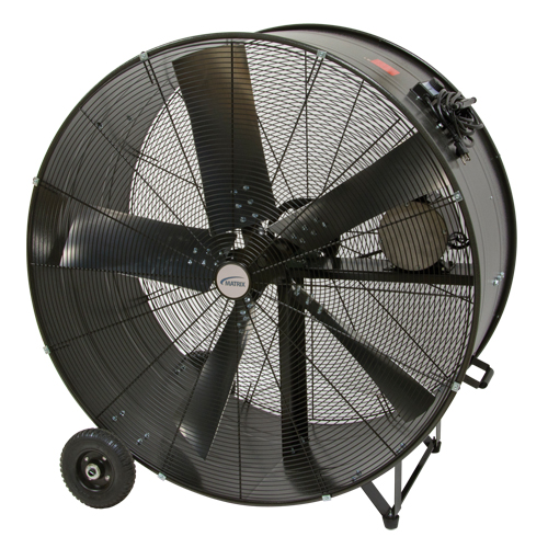 Heavy-Duty Fixed Belt Drive Drum Fan, Industrial, 2 Speed, 42" Diameter Pronet Distribution