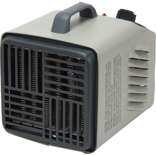 Personal Metal Shop Heater with Thermostat, Fan, Electric Pronet Distribution