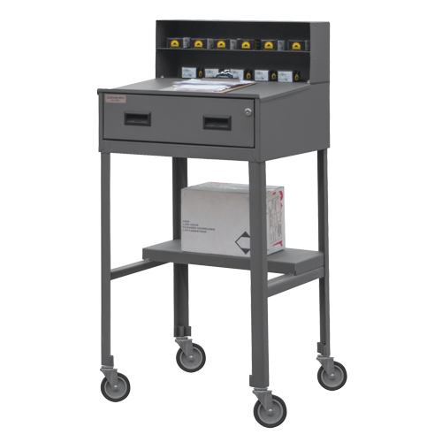 Shop Desk, 23" W x 20" D x 47-3/4" H, Grey Pronet Distribution
