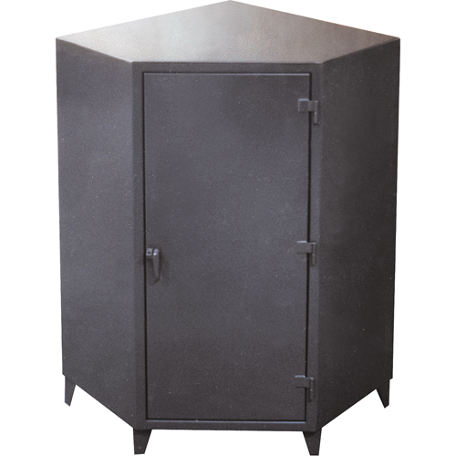 Corner Cabinets, Steel, 4 Shelves, 72" H x 48" W x 24" D, Grey Pronet Distribution