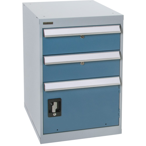 &eacute;tabli sur pi&eacute;destal avec une porte & deux tiroirs, 2 Tiroirs, 18" la x 21" p x 28" h Pronet Distribution