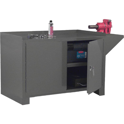 Post de travail fixe, Acier Surface, 60-1/8" la x 24-1/4" p x 36-3/16" h Pronet Distribution