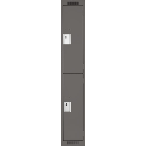 Casiers Clean Line, 2 niveaux, 12" x 18" x 72", Acier, Charbon, Rivet (assembl&eacute;) Pronet Distribution