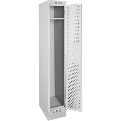 Casiers Clean Line, 12" x 12" x 76", Acier, Gris, Rivet (assembl&eacute;), Perfor&eacute; Pronet Distribution