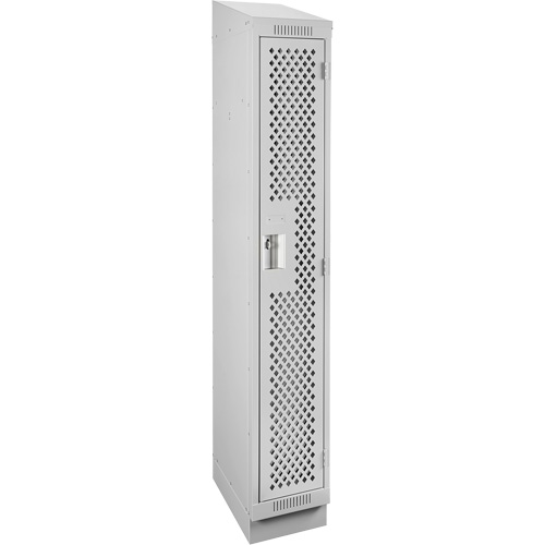 Casiers Clean Line, 12" x 18" x 82", Acier, Gris, Rivet (assembl&eacute;), Perfor&eacute; Pronet Distribution