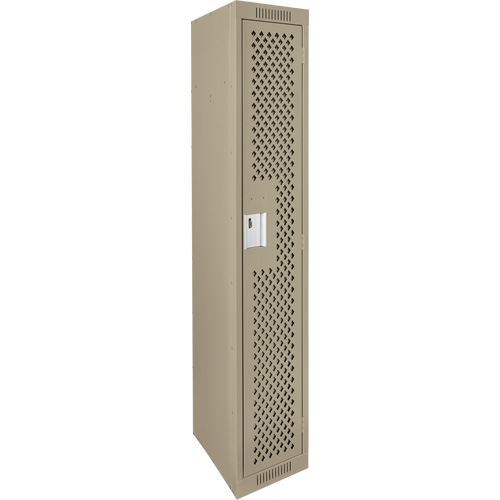 Casiers Clean Line, 12" x 15" x 72", Acier, Beige, Rivet (assembl&eacute;), Perfor&eacute; Pronet Distribution