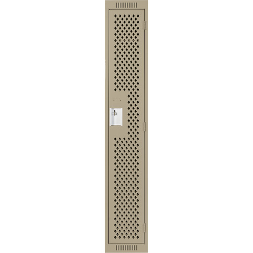 Casiers Clean Line, 12" x 15" x 72", Acier, Beige, Rivet (assembl&eacute;), Perfor&eacute; Pronet Distribution