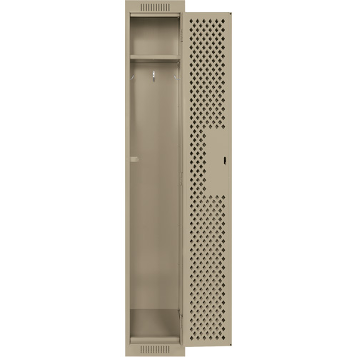 Casiers Clean Line, 12" x 15" x 72", Acier, Beige, Rivet (assembl&eacute;), Perfor&eacute; Pronet Distribution
