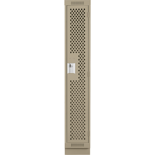 Casiers Clean Line, 12" x 12" x 76", Acier, Beige, Rivet (assembl&eacute;), Perfor&eacute; Pronet Distribution