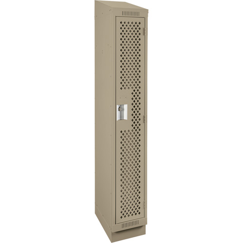 Casiers Clean Line, 12" x 12" x 82", Acier, Beige, Rivet (assembl&eacute;), Perfor&eacute; Pronet Distribution