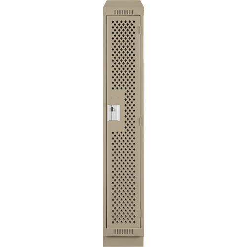 Casiers Clean Line, 12" x 12" x 82", Acier, Beige, Rivet (assembl&eacute;), Perfor&eacute; Pronet Distribution