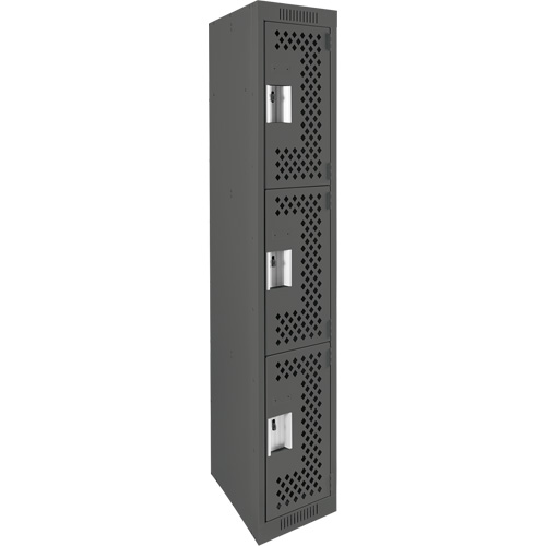Casiers Clean Line, 3 niveaux, 12" x 12" x 72", Acier, Charbon, Rivet (assembl&eacute;), Perfor&eacute; Pronet Distribution