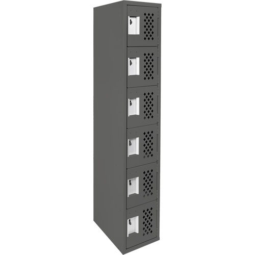 Petit casier perfor&eacute; Clean-Line, 6 niveaux, 15" x 72" x 12", Acier Pronet Distribution
