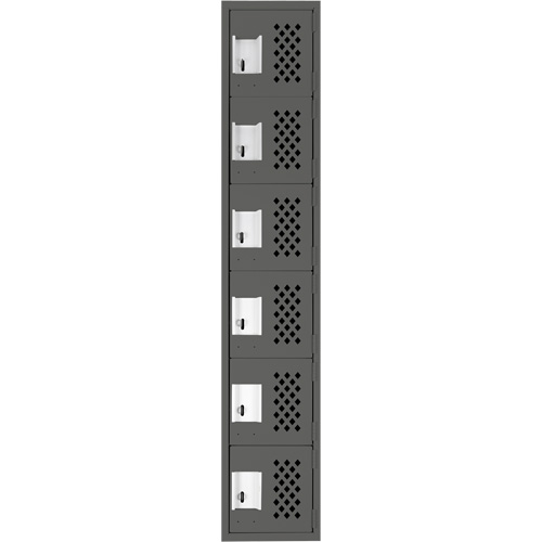 Petit casier perfor&eacute; Clean-Line, 6 niveaux, 15" x 72" x 12", Acier Pronet Distribution