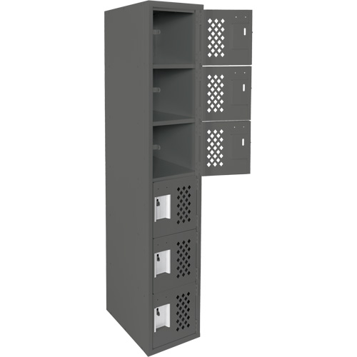 Petit casier perfor&eacute; Clean-Line, 6 niveaux, 15" x 72" x 12", Acier Pronet Distribution