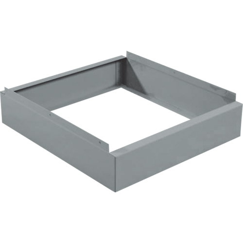 Base en retrait pour casiers &eacute;conomiques Clean Line, 1 Blocs, 4" lo x 12" la x 18" p, Gris, Acier Pronet Distribution