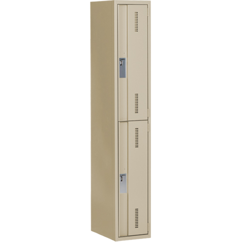 Casiers robustes Concorde, 2 niveaux, 12" x 18" x 72", Acier, Beige, Soud&eacute; (assembl&eacute;) Pronet Distribution