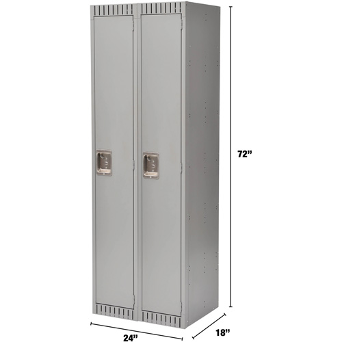 Casiers, Bloc de 2, 24" x 18" x 72", Acier, Gris, Rivet (assembl&eacute;) Pronet Distribution