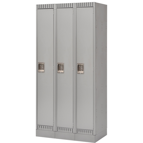 Casiers, Bloc de 3, 36" x 18" x 76", Acier, Gris, D&eacute;mont&eacute; Pronet Distribution