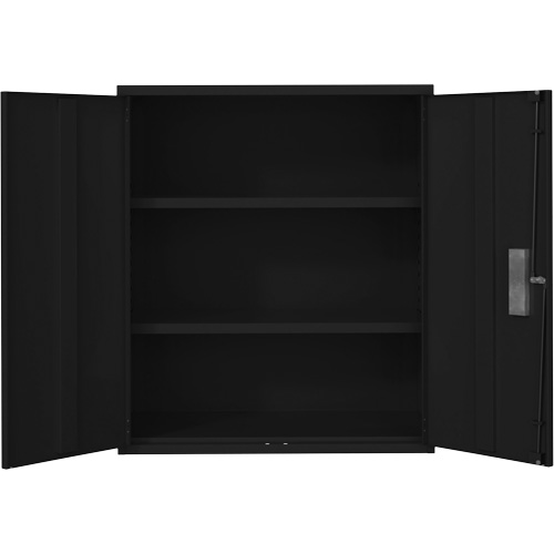 Lo-Boy Storage Cabinet, Steel, 2 Shelves, 42" H x 36" W x 18" D, Black Pronet Distribution