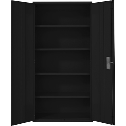 Hi-Boy Storage Cabinet, Steel, 4 Shelves, 72" H x 36" W x 18" D, Black Pronet Distribution
