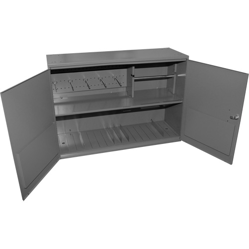 Abrasive Accessory Cabinet, Steel, 2 Drawers, 33-3/4" x 11-7/8" x 23-7/8", Grey Pronet Distribution