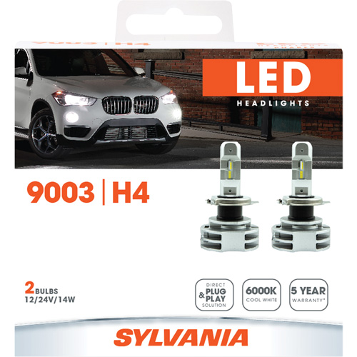 9003 Ampoule pour feu avant, DEL, 12 W/14 W/24 W, Blanc Pronet Distribution