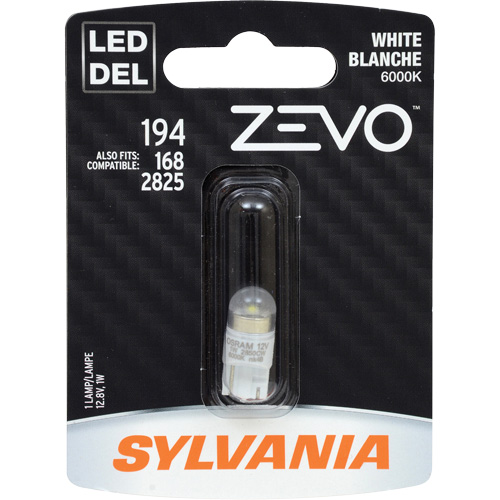 195 Mini-ampoule automobile Zevo, DEL, 0,7 W, Blanc Pronet Distribution