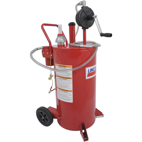Chariot &agrave; carburant en acier de 25 gallons avec pompe rotative bidirectionnelle et filtre Pronet Distribution