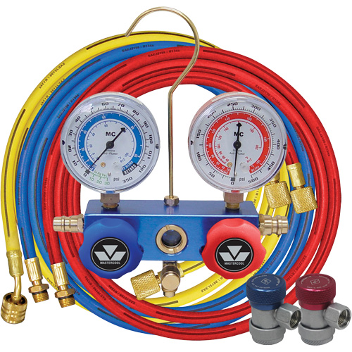 Ensemble de jauge &agrave; collecteur en aluminium 2 voies R134A Pronet Distribution