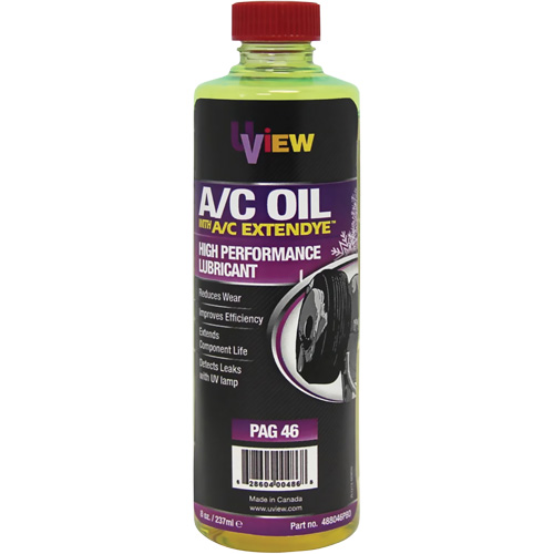 Huile PAG 46 avec ExtenDye pour syst&egrave;me de climatisation, 237 ml, Bouteille Pronet Distribution