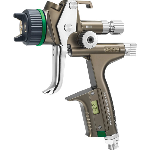 Pistolet de peinture de premi&egrave;re qualit&eacute; pour peinture automobile avec psi num&eacute;rique X5500 HVLP 1,2 I RPS D, Entr&eacute;e d'air 1/4" NPT, 15,19 pi³/min, Capacit&eacute; 0,6 L/0,9 L, 0,17 psi Pronet Distribution