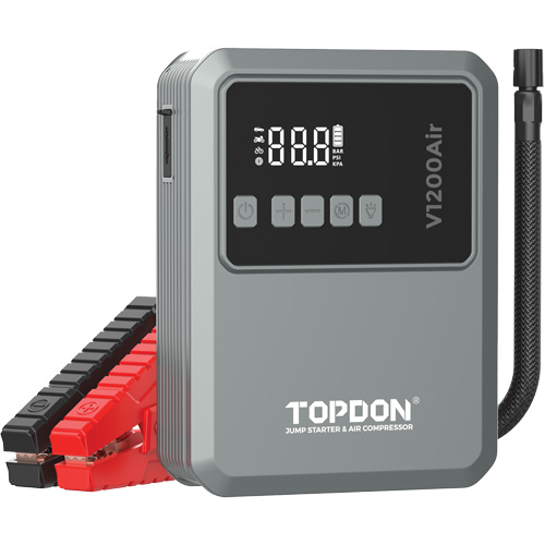 V1200Air 2-en-1: d&eacute;marreur de secours de 1200 A de pointe et gonfleur de pneus Pronet Distribution