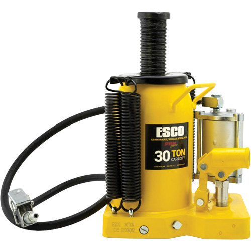 Cric-bouteille de s&eacute;rie Pro, 30 tonnes, Air comprim&eacute;/hydraulique, 20" Hauteur &eacute;lev&eacute;e Pronet Distribution