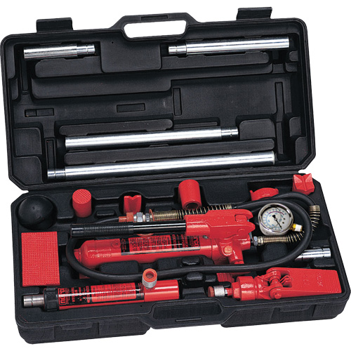 Trousse de r&eacute;paration collision/entretien de capacit&eacute; 4 tonnes avec adaptateurs en fonte Pronet Distribution