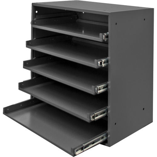 Compartment Box Cabinet, Steel, 5 Slots, 20-1/2" W x 12-1/2" D x 21" H, Grey Pronet Distribution