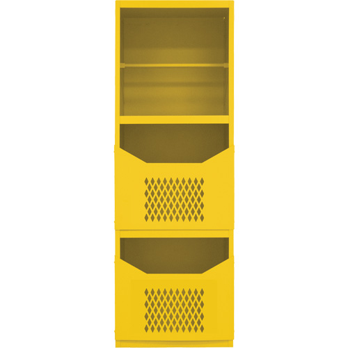 Spill Control Cabinet, 1 Shelves, 72" H x 24" W x 24" D, Steel, Yellow Pronet Distribution
