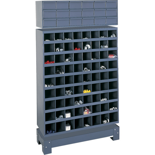 Modular Small Parts Storage Unit, Steel, 18 Drawers, 33-3/4" x 12-1/4" x 58-5/8", Grey Pronet Distribution