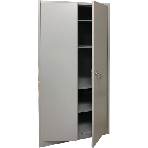 Armoire de rangement, Acier, 4 Tablettes, 78" h x 36" la x 24" P, Gris Pronet Distribution