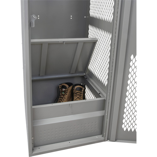 Gear Locker with Door, Steel, 24" W x 24" D x 72" H, Grey Pronet Distribution